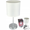Stolová LED lampa biela/chróm E14 IP20 40W, AGNES 03146, STRUHM