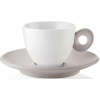 Šálky na espresso Everyday s tanierikom taupe 4 ks