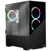 Enermax K8 midi tower PC skrinka čierna 3 predinštalované LED ventilátory, bočné okno; ECA-EK8-BB-ARGB