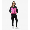 TUTA VISA MELANGE CON CAPPUCCIO POLARFLEECE súprava fluo ružová-čierna XS