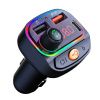FM vysielač / transmitter SWISSTEN + nabíjačka do auta 2x USB-a + USB-C + RGB podsvietenie - čierna