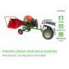 Špalíkovač PIRANA LONGA BYSTRON 14HP - max Ø 7 cm - Kolesá 410x100