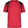 James&Nicholson Pánske funkčné tričko JN306 Red 3XL