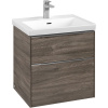 VILLEROY & BOCH Subway 3.0 závesná skrinka pod umývadlo, 2 zásuvky, 572 x 478 x 429 mm, Stone Oak, C57800RK