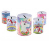Teddies Pokladnička jednorožec plechová 7,5x10cm 5 druhů
