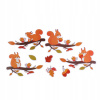 Jesenné dekorácie LearnHow veveričky na konári, 8 ks