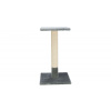Škrabací stĺpik BEANA s odpočívadlom, 9 cm / 69 cm, sisal/plyš, sivá
