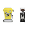 Ascaso Dream ONE, Sun Yellow + Eureka Mignon XL, CR black