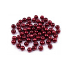 Sklenené voskové perly Ø6 mm - 50 g 39A bordó