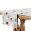 Behun na stol - Behúň na stôl odtiene sivej 200 x 40 cm (Vianočný behúň 40x200 Šedé vianočné stromčeky 7854)
