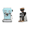 Ascaso Dream ONE, Kid Blue + Eureka Mignon Single Dose PRO, Chrome & Oak