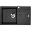 Kuchynský drez Sinks Linea 780 Metalblack 74, s otvorom, ľavý SIGLI780480N74