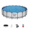 Bestway Steel Pro MAX 56462 549x122 cm kruhový bazén s filtráciou, rebríkom a plachtou