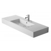 Duravit Vero - Umývadlo 125x49 cm, s 1 otvorom na batériu, s WonderGliss, alpská biela 03291200001