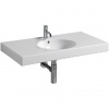 Geberit Preciosa II - Umývadlo s plochou na odkladanie, 90x50x17 cm, s prepadom, otvor na batériu, biela 123290000