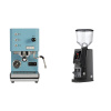 Profitec GO, blue + Eureka Atom W 65, black