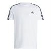 adidas Essentials 3-Stripes pánske tričko White/Black S