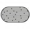 Stolová doska oválna 2100 x 900 mm, dub cink, hr. 40 mm A/B (cena za ks)