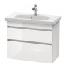 Duravit DuraStyle - Umývadlová skrinka Compact, 61x73x37 cm, 2 zásuvky, lesklá biela DS649902222