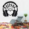Music Love Láska k hudbe - vinylová samolepka na stenu 80x78cm