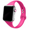 eses Slim silikónový remienok pre Apple Watch 42 mm/44 mm/45 mm/46 mm/49 mm Farba: tmavo ružová