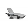 Lounge set - ležadlo Wave Dark Grey + stolík PREMIO + vankúš - Focus Garden