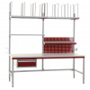 Komplet baliace pracovisko Rocholz Basic Plus SYSTEM FLEX, 2000x800x690-960 mm, hliník biely/červený