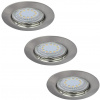 Rabalux 1163 LED výklopné zápustné bodové svietidlo Lite 3x3W | 240lm | 3000K - set 3 ks, chróm