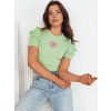 Mintové tričko s riasenými rukávmi LERRIS RY2516 ONE SIZE
