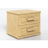 Drevený nočný stolík Laura-dvojzasuvkový