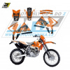 Blackbird Polepy na motocykel (sada polepov Dream) KTM EXC+SX / 98-00 - typ polepov Dream4