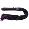 ROUGE Long Suede Flogger Leather Handle Black/Purple