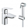 Grohe Start Edge Jednopáková umývadlová batéria s bidetovou sprchou chróm 23773001