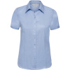 Russell Košile 963F, vzor rybí kost, krátký rukáv, dámská COT11963F03704-light blue XL Modrá světlá