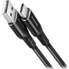 Axagon BUCM-AM10AB HQ USB-C USB-A, USB 2.0, 3A, ALU, oplet, 1m, černý