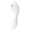 Satisfyer Curvy Trinity 5+ - 2v1 vibrátor - biely - smart funkcie