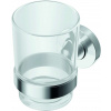 Ideal Standard IOM Pohárik na zubné kefky a pastu s držiakom, číre sklo/chróm A9121AA