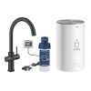 Grohe Dřezová baterie Red Duo s výpustí velvet black 30083KS1