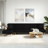 zahrada-XL Pohovka v tvare L čierna 279x140x70 cm látka 3157213