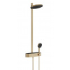 Hansgrohe Pulsify S - Sprchový set s termostatom, priemer 26 cm, 3 prúdy, kefovaný bronz 24240140