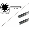 Langner Hriadeľ pohonu 9 drážok – 8 mm, 76 cm, guľový koniec