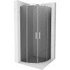 Mexen Rio sprchový kút polkruhový 70 x 70 cm, grafit, chróm - 863-070-070-01-40