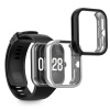 kwmobile ochranný kryt na chytré hodinky Redmi Watch 4 - černá / stříbrná (Ochranný kryt na chytré hodinky kwmobile pro Xiaomi Redmi Watch 4 - černá / stříbrná)