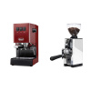 Gaggia Classic E24, red + Eureka Mignon Libra 65 All Purpose, CR white