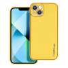Kryt Forcell LEATHER Case iPhone 13 žltý