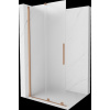 MEXEN/S - Velar Sprchová zástena posuvná Walk-in 100 x 200 cm, dekor 8 mm, meď kartáčovaná 871-100-000-33-65