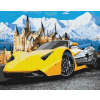 Diamantové malování Norimpex 40x30 cm Sportovní auto s pohádkovým hradem