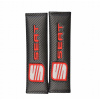 Krytky na pásy Seat logo TUNING Carbon look HAFT 2 ks