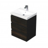 Swiss aqua technologies Koupelnová skříňka s umyvadlem SAT Cube Way 60x71x46 cm hnědá mat CUBE3D46603ZHVER