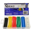 Sada farebných termosťahovacích trubkových izolácii, 100-dielna sada, GEKO